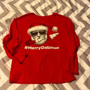 Long Sleeve Red Merry Dabmas Shirt